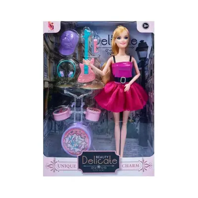 MUÑECA DE MODA 29 CM CON ACCESORIOS DE BELLEZA1