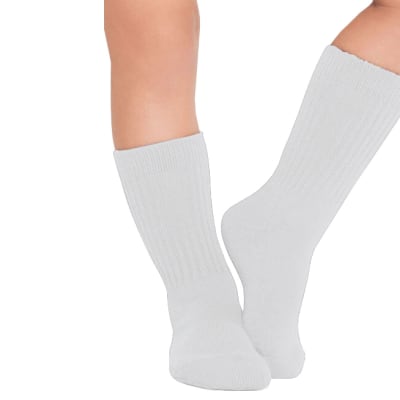 CALCETINES ESCOLAR LARGA COLOR BLANCO ACRILICO TALLA  9-10 | 12 UNID1