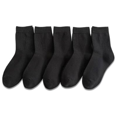 CALCETIN ESCOLAR CORTO NEGRO ACRILICO TALLA SURTIDO | 12 UNID1