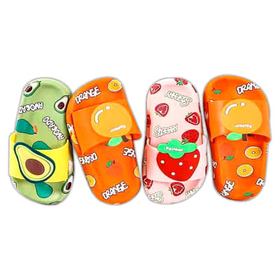 CHALAS DE NIÑA DISEÑO PALTA, NARANJA, FRUTILLA TALLA 26-30 | 80 UNID1