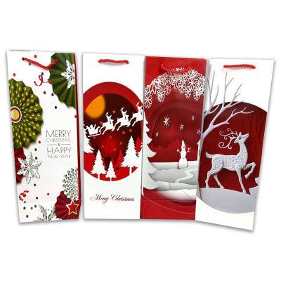 BOLSA DE REGALO NAVIDA DISEÑOS SURTIDOS 32X26X11CM | 12 UNID1