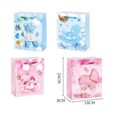 BOLSA DE REGALO BEBE 18X8X24CM | 12 UNID1