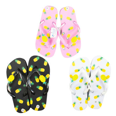 CHALAS DE NIÑA ESTAMPADO PIÑA GOMA TALLA 30-35| 60 UNID1