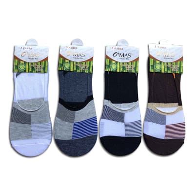 CALCETINES DE HOMBRE INVISIBLE DISEÑO DE CUADROS TALLA 40-42 | 12 UNID1