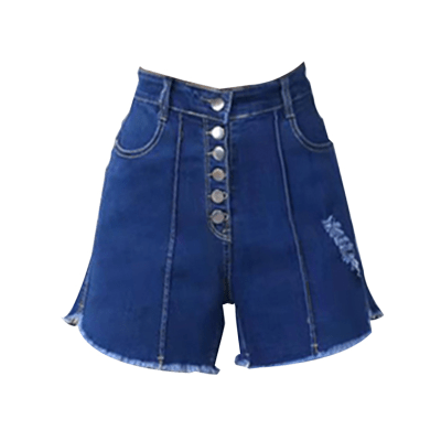 SHORT JEANS CINTURA ALTA CON BOTONES -11