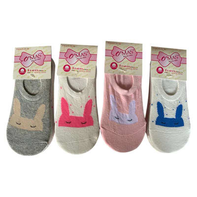 CALCETINES DE NIÑA INVISIBLE CONEJO | 12 UNID1