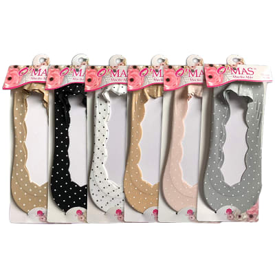 CALCETINES DE MUJER INVISIBLE CON LUNARES | 12 UNID1