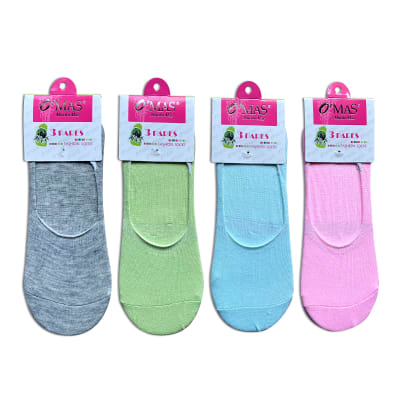 CALCETINES DE MUJER INVISIBLES COLOR LISO | 12 UNID1