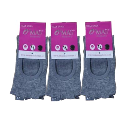 CALCETINES DE YOGA TALLA UNICA COLOR GRIS | 12 UNID1