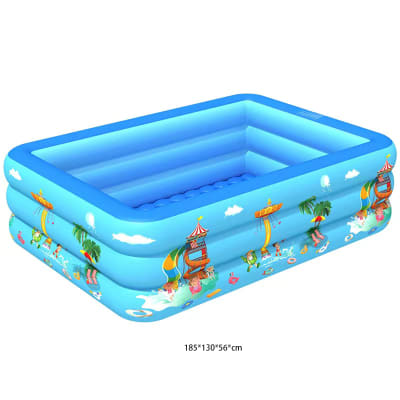 PISCINA CON DISEÑO INFLABLE REDONDA 185x130x56cm1