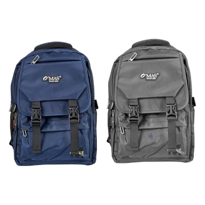 MOCHILA COLOR LISO CON BROCHES 48X33X16CM  | 12 UNID1