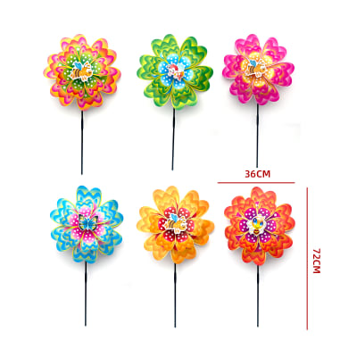 REMOLINO MOLINO DE VIENTO AVEJAS Y MARIPOSAS 36X72CM1