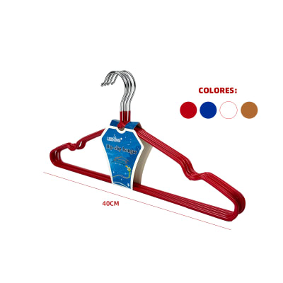 COLGADORES METALICOS CON RECUBRIMIENTO PLASTICO 4cm1