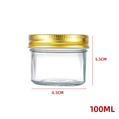 FRASCO VIDRIO TAPA DORADA ALUMINIO 100 ML1