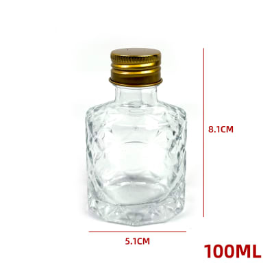 FRASCO DE VIDRIO CON TAPA ALUMINIO 50 ML PEQUEÑO CON  RELIEVE1