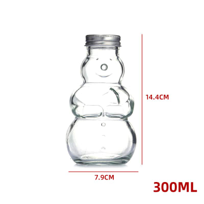 FRASCO DE VIDRIO CON TAPA ALUMINIO 300 ML DISEÑO1