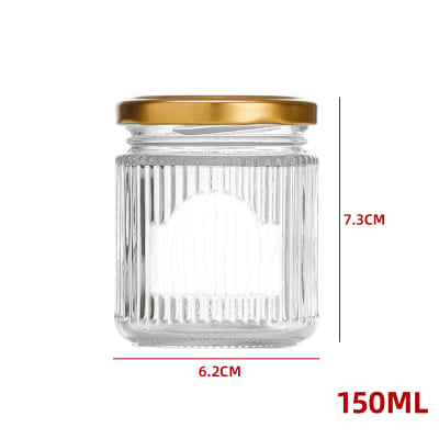 FRASCO DE VIDRIO  CON TAPA ALUMINIO  150 ML CON DISEÑO Y RELIEVE1