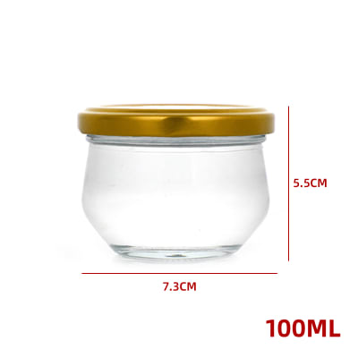 LINDO FRASCO DE VIDRIO CON TAPA DORADA DE ALUMINIO  100 ML1