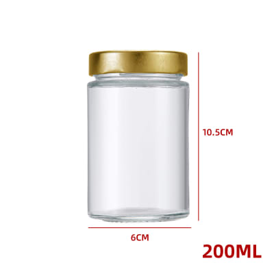 FRASCO VIDRIO COCINA DORADO 200 ML 10.5 CM ALTO X 6 CM1