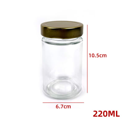 FRASCO DE VIDRIO CON TAPA ALUMINIO 220 ML1