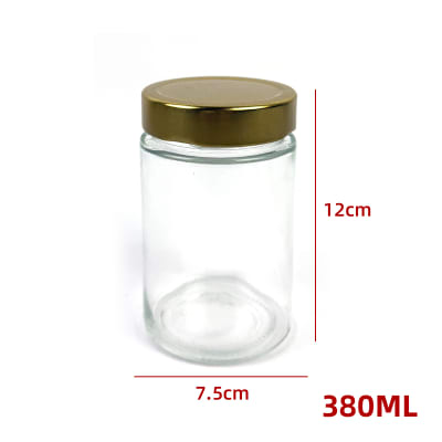 FRASCO DE VIDRIO  CON TAPA ALUMINIO CAPACIDAD 380 ML1