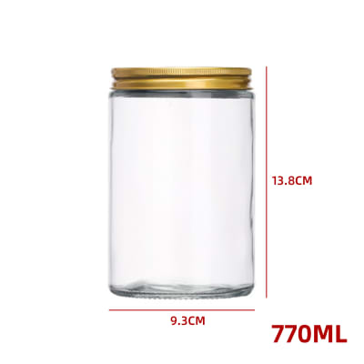 FRASCO VIDRIO TAPA DORADA ALUMINIO 770 ML1