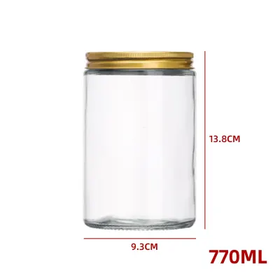 FRASCO VIDRIO TAPA DORADA ALUMINIO 770 ML1