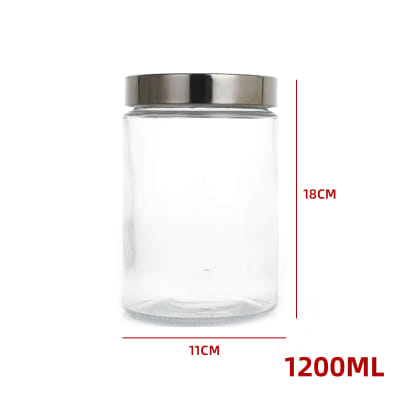 FRASCO DE VIDRIO TAPA METALICA 1.2 L1