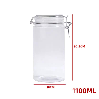 FRASCO DE VIDRIO  CON TAPA CLIP  HERMETICA  10X20,2CM1