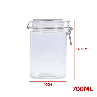 FRASCO DE VIDRIO  CON TAPA CLIP  HERMETICA  10X14,6CM1