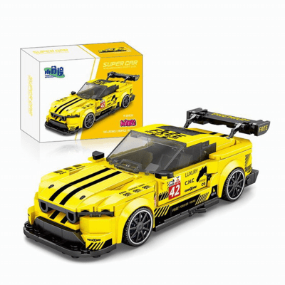 AUTO CARRERA AMARILLO ARMABLE 360 PCS1