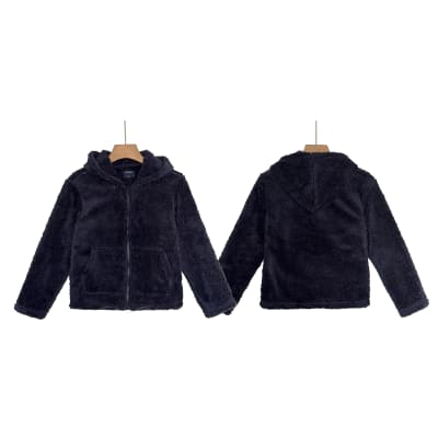 Polerón peludo escolar Unisex Azul marino  tallas 6 a 12 | Tallas Surtidas1