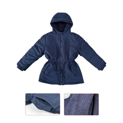 Parka Escolar Infantil Niña Polar Azul | Tallas Surtidas1