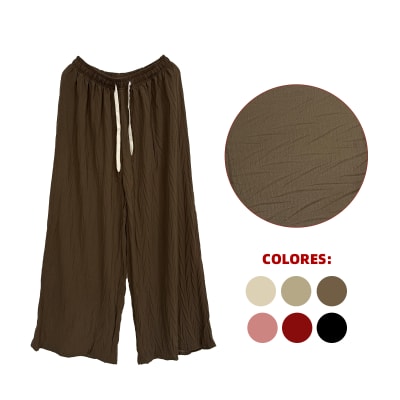 Pantalón Mujer Palazzo M-L-XXL Colores Surtidos | 12 UNID1