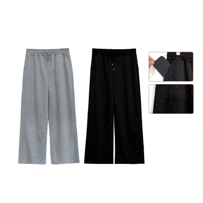 PANTALON  PARA MUJER BUZO BRILLO PIERNA ANCHA M-L/L-XL/XL-XXL1