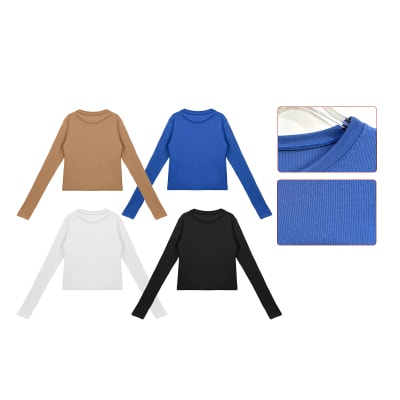 CAMISETA ACANALADA PECHO MANGA LARGA CUELLO REDONDA M-L/L-XL/XL-XXL1