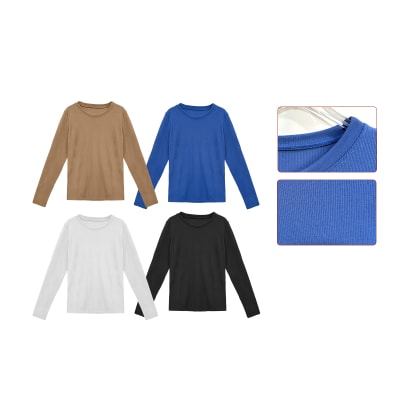 CAMISETA MANGA LARGA CUELLO REDONDA TALLA COLORES SURTIDOS1