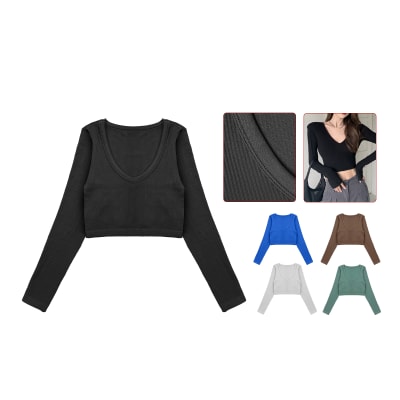 CAMISETA  LOLA  ACANALADO SIN COSTURA - MANGA LARGA   M-L/L-XXL1