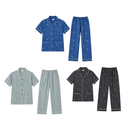 UNI*PIJAMA HOMBRE ADULTO MANGA CORTA PANTALON LARGO M-L-XL-2XL1