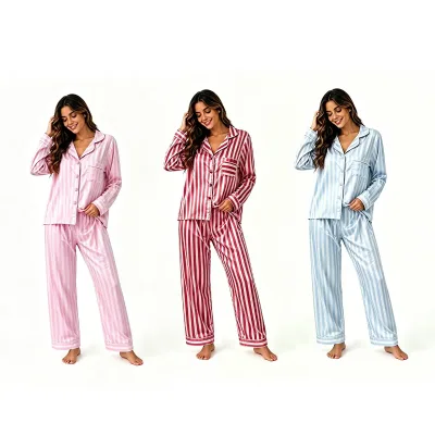 PIJAMA SATINADO MUJER MANGA LARGA S-M-L-XL1