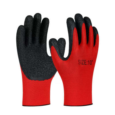 GUANTE TRABAJO LATEX NEGRO ROJO 24X14CM1