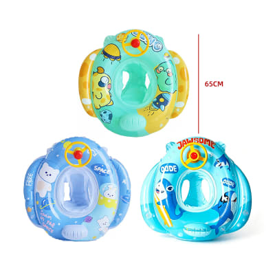 FLOTADOR INFLABLE INFANTIL CON ASIENTO Y VOLANTE 65 CM1