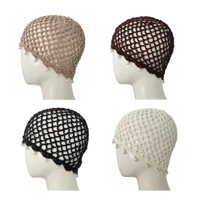 GORRO TEJIDO TIPO RED CON PERLAS18X23cm1