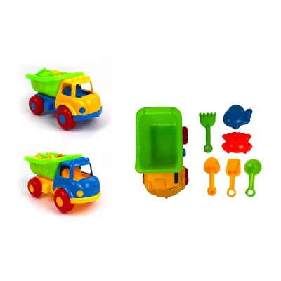 CAMION VOLQUETE DE PLAYA + 6 ACCESORIOS 25X13X13 CM1
