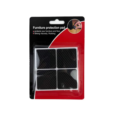 PROTECTOR ADHESIVO CUADRADO XL PARA MUEBLES 4 PCS 3.8 CM 3MM1