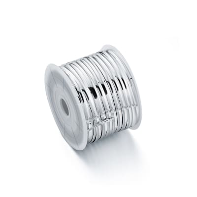 ROLLO ALAMBRE FORRADO PARA REGALOS Y ENVOLTORIOS PLATEADO 91 MTS1