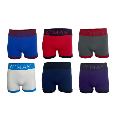 BOXER DE HOMBRE  LISO ELASTICO OMAS | 12 UNID1