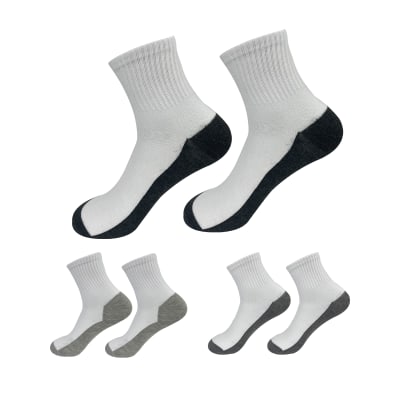 PACK 3 CALCETINES CORTE TOBILLO CON COLORES GRIS | 12 UNID1