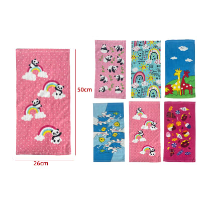 TOALLAS DE PARVULO DE NIÑA 50X27CM  | 12 UNID1