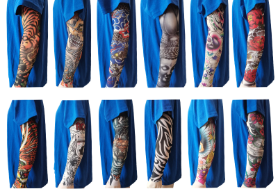 MANGA DE PROTECCION SOLAR UV DE HOMBRE TATUAJES | 12 UNID1